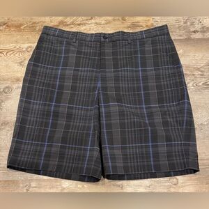 KIRKLAND Mens Navy Plaid Flat  Shorts Size 38 New without tags